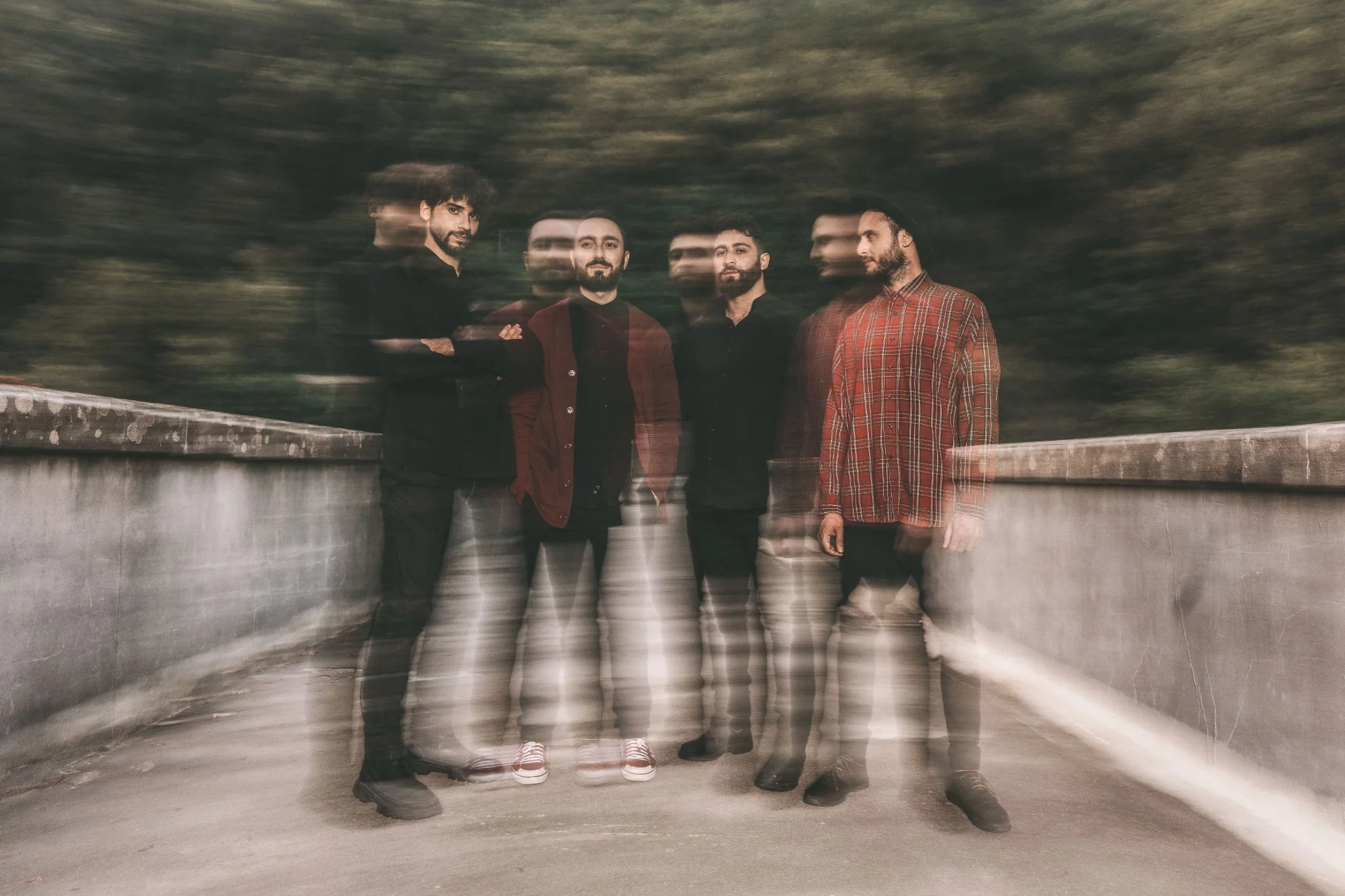 Red Light Skyscraper band portrait
